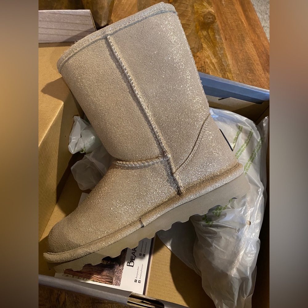 Bear Paw Elle Short glitter boot pewter